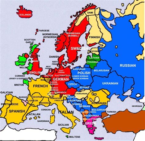 Benefits of Using MAP Map of Languages in Europe